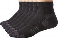 MaikeDiao Men's 6-Pack Performance Cotton Cushioned Athletic Ankle Socks