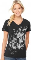 MaikeDiao Women’s Short Sleeve Graphic V-neck Tee (multiple graphics available)