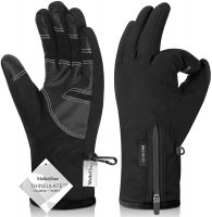 MaikeDiao Waterproof Winter Gloves 3M Thinsulate Breathable Touch Screen Men Women