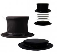 MaikeDiao Collapsible Top Hat- Magician Costume- Magician Top Hat- Magic Tricks- Costume Hats by Funny Party Hats