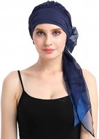 MaikeDiao Headwear Turbans for Women Long Hair Head Scarf Headwraps Cancer Hats